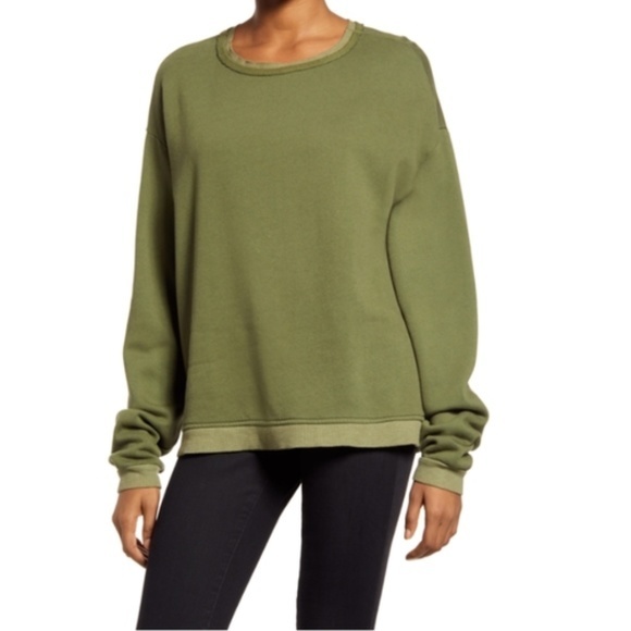 Treasure & Bond Thermal Edge Sweatshirt, Green - Picture 1 of 1